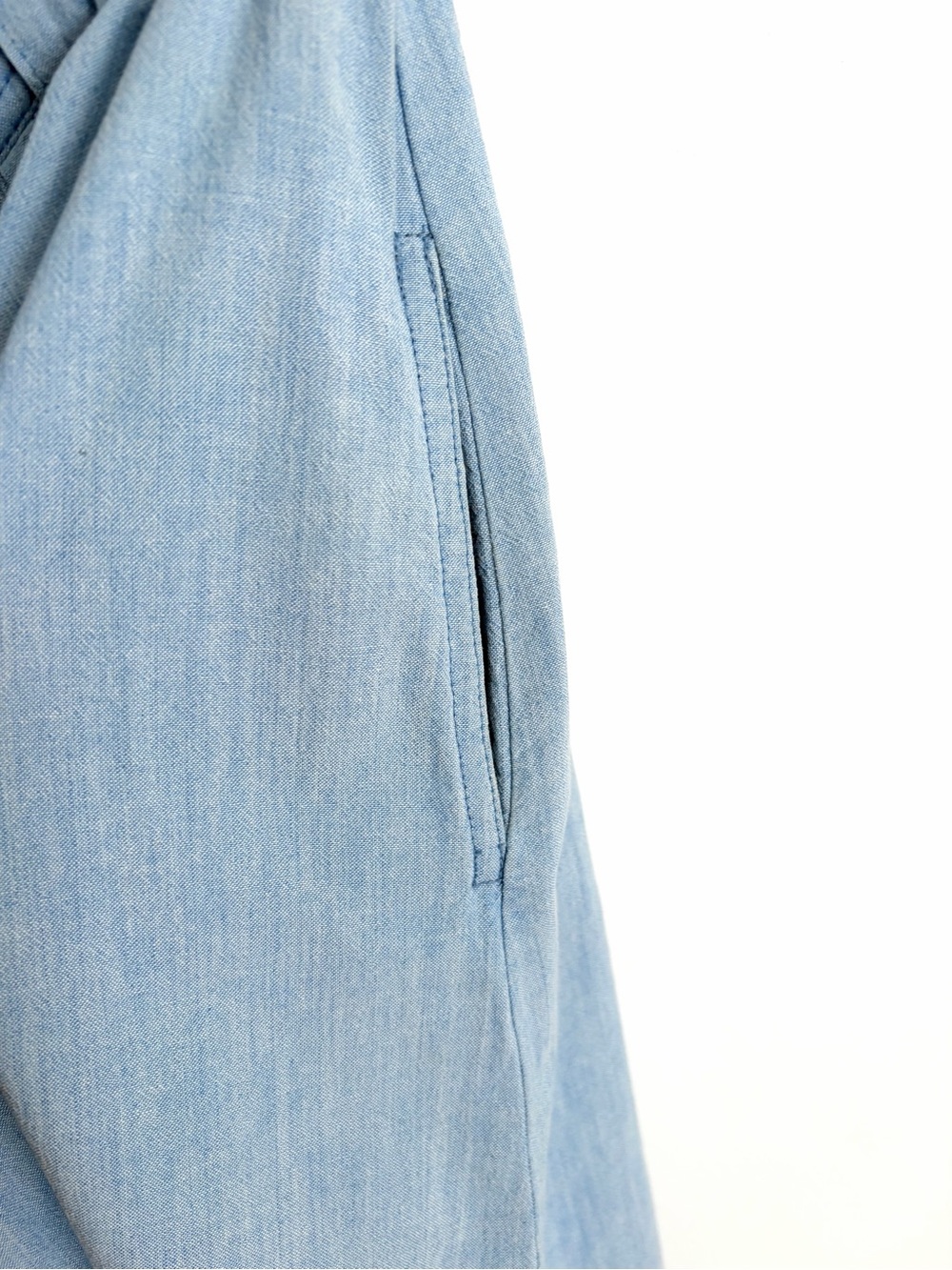 Marks & Spencer Light Blue A-Line Button-Front Skirt - Picture 6 of 7